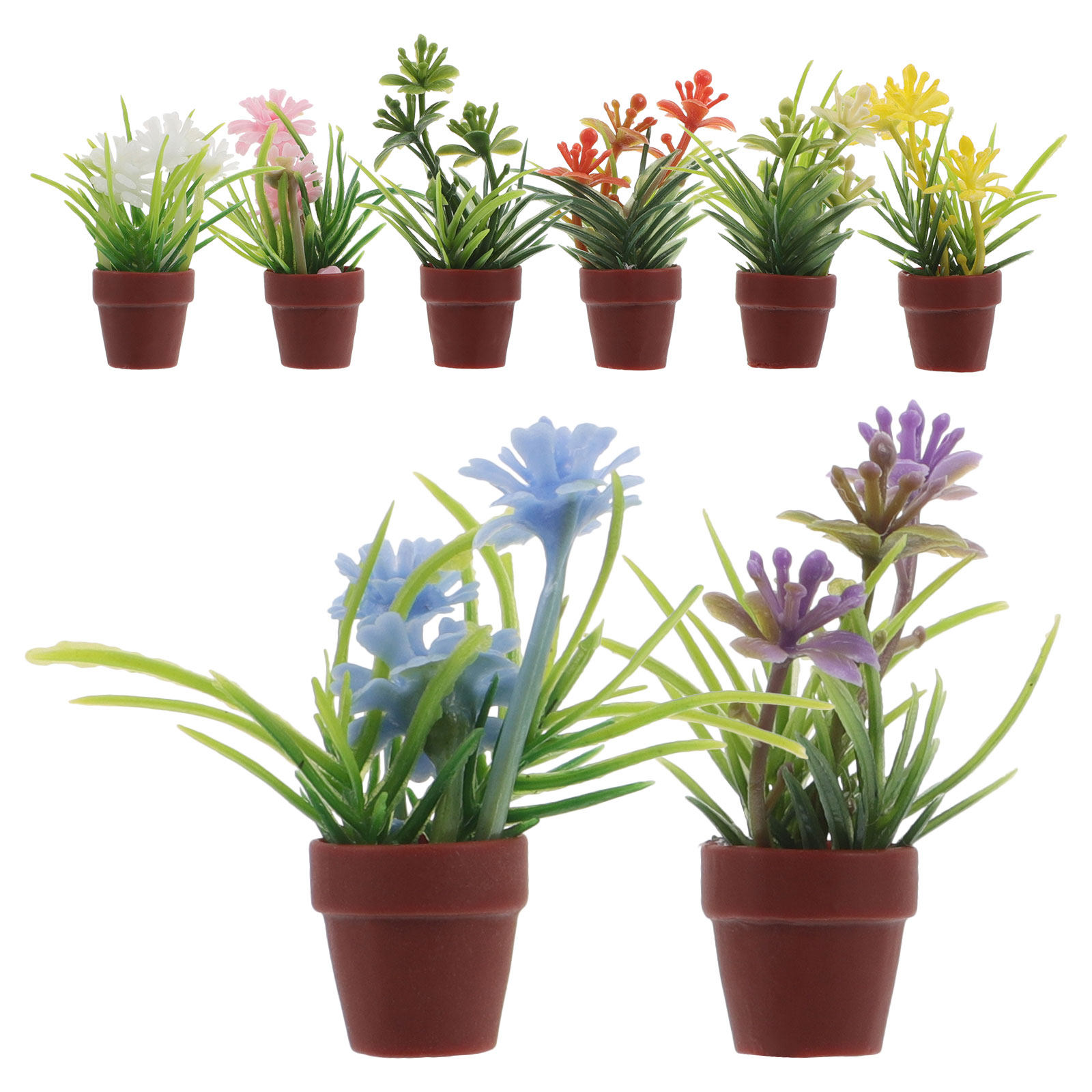 Bonsai Garden Accessories - 8 قطع من النباتات الصناعية المصغرة