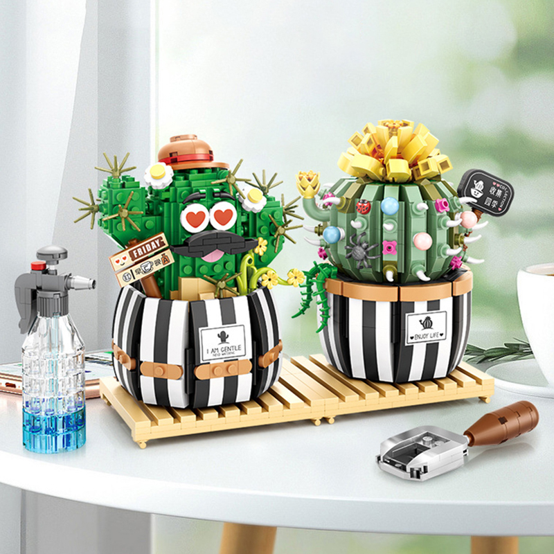 Bonsai Garden Lego - اللبنات الإبداعية الصبار العصاري ثلاثية الأبعاد