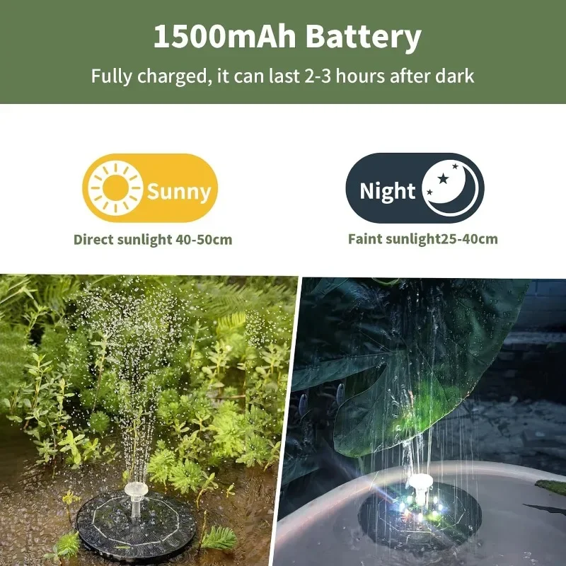 مصباح حبر LED دوار شمسي ، 7 أل - مراجعة Bonsai Garden Fountain وسعره