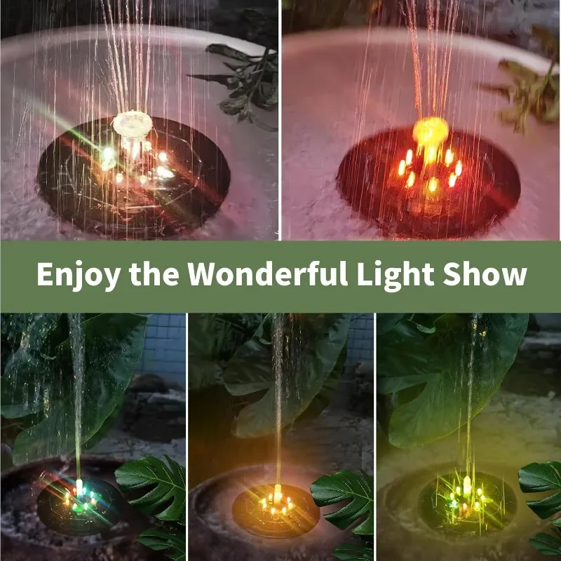 مصباح حبر LED دوار شمسي ، 7 أل - مراجعة Bonsai Garden Fountain وسعره