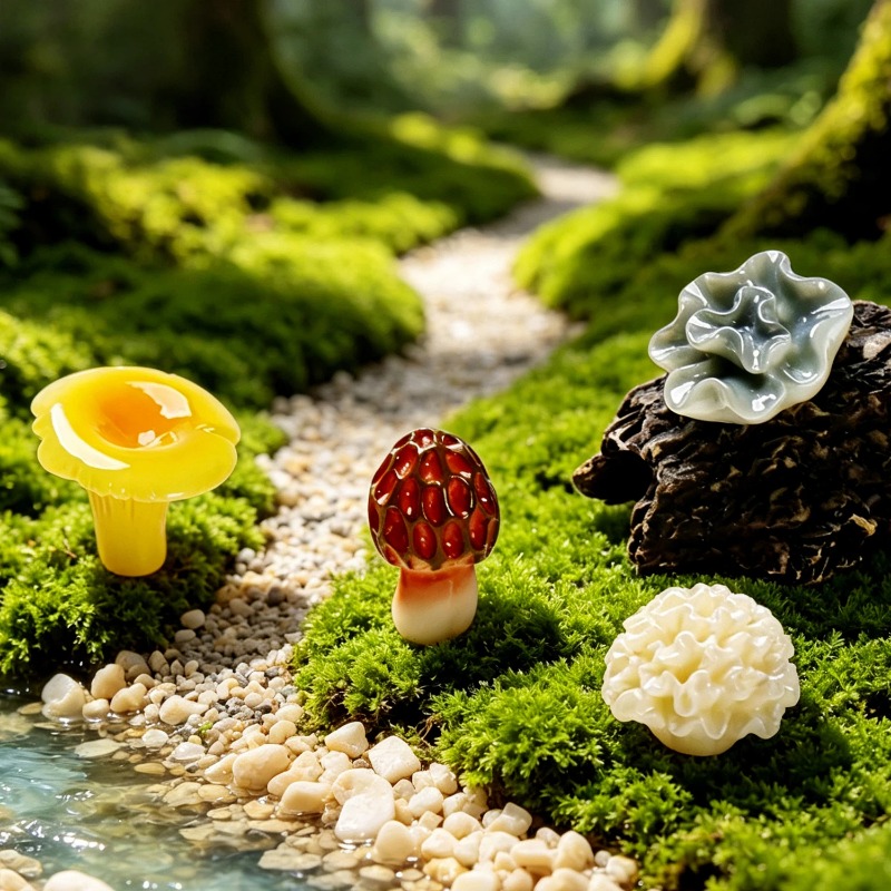 10 قطع من إكسسوارات الفطر المص - مراجعة Bonsai Garden Miniature وسعره